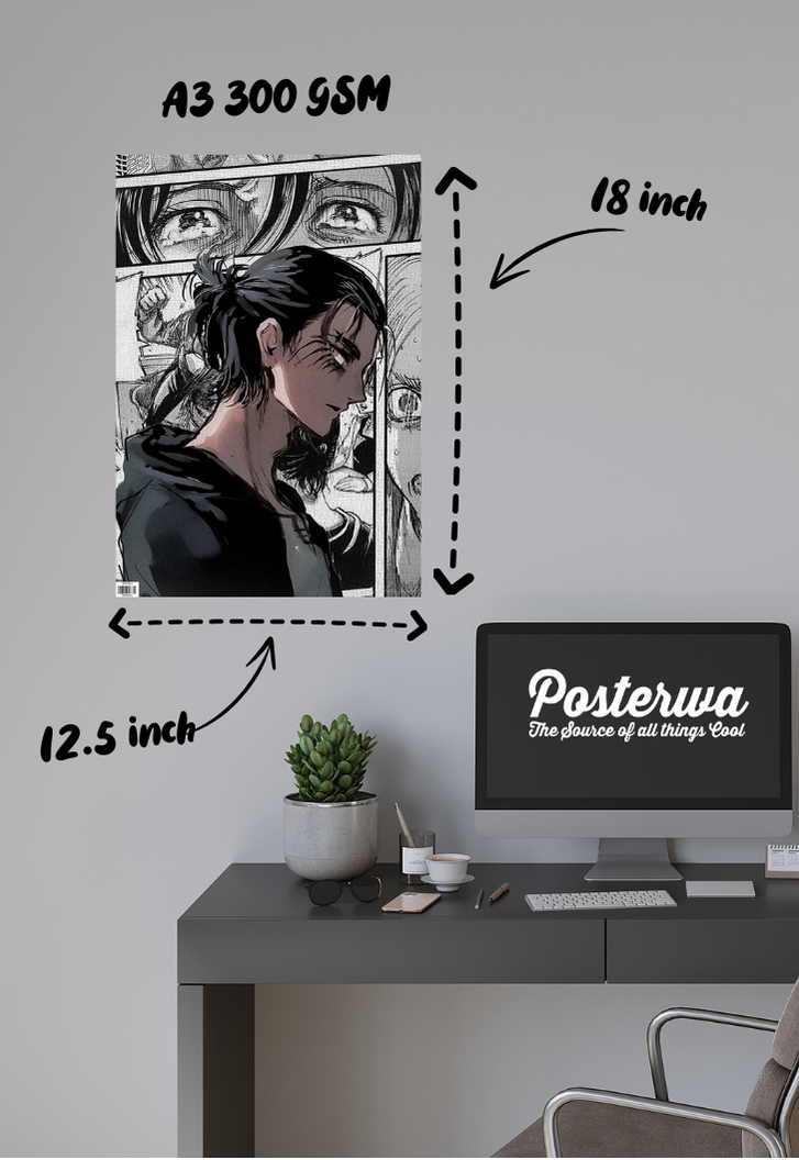 Eren Yeager Comic Strip Poster
