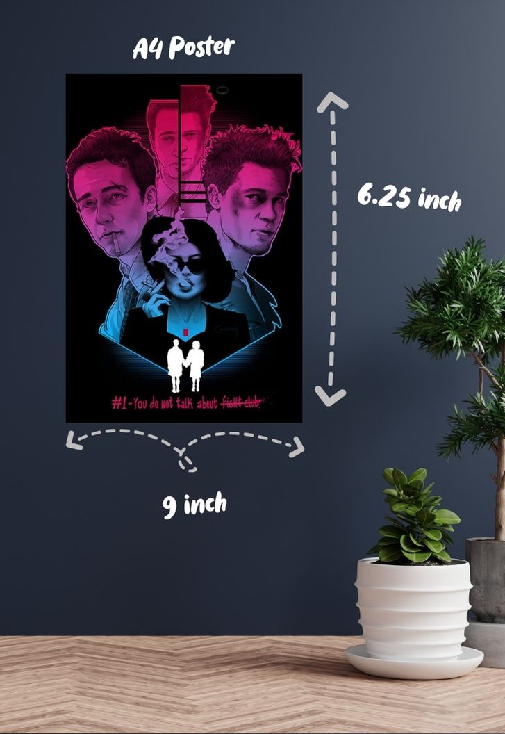 Fight Club Split collage Poster