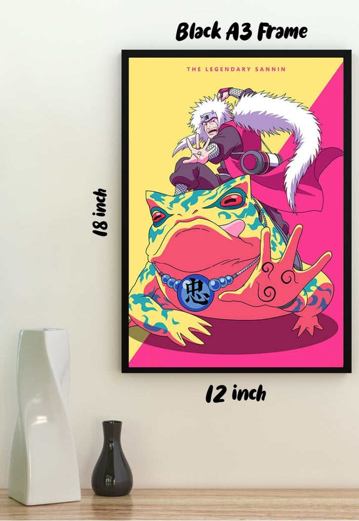 Gamakichi and Jiraiya Poster
