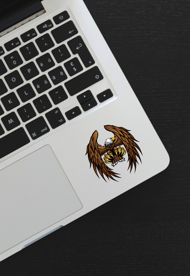 Eagle Wings And Claws Mascot Sticker