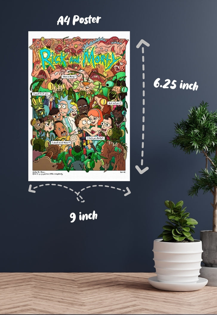 Rick and Morty collage Poster