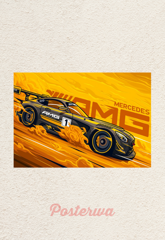Modern BMW AMG Car Poster