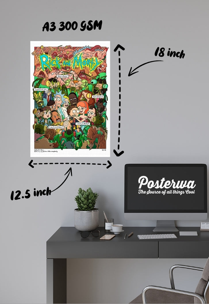 Rick and Morty collage Poster