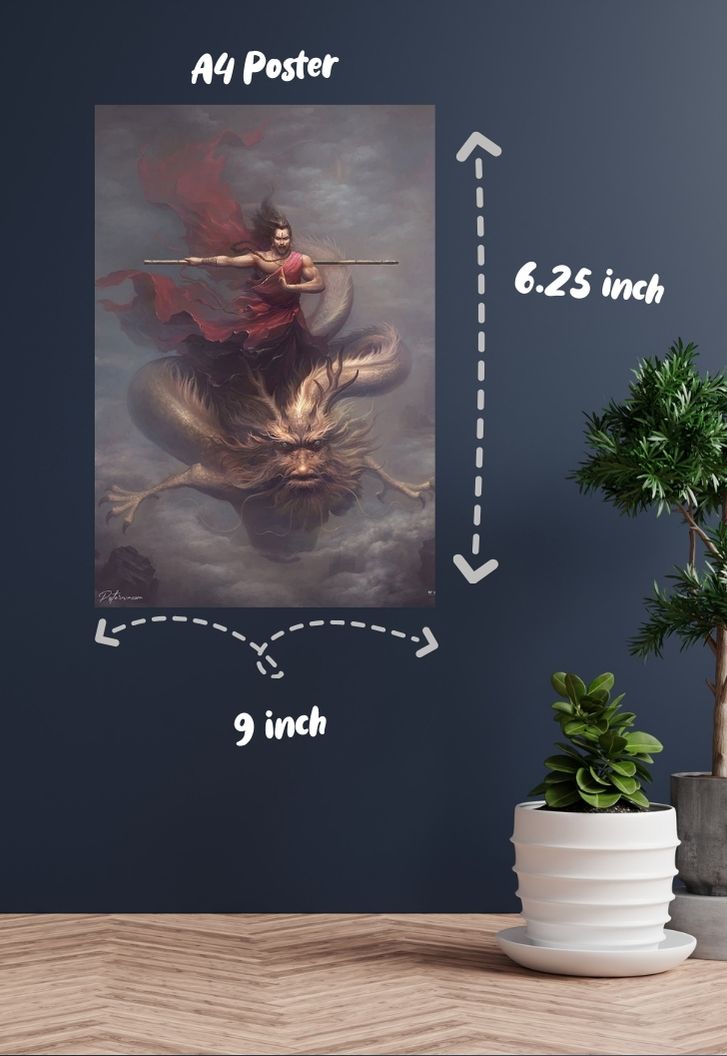 Monkey King Abstract Poster
