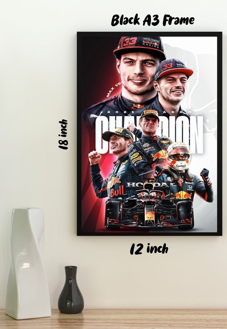 Max Verstappen Champion Poster