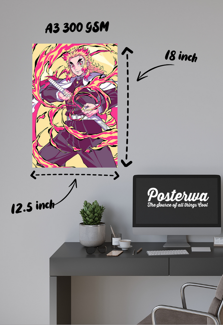 Fire Hashira Rengoku Poster
