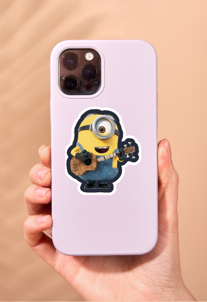 Stuart Minion | With His Guitar | Cute Sticker