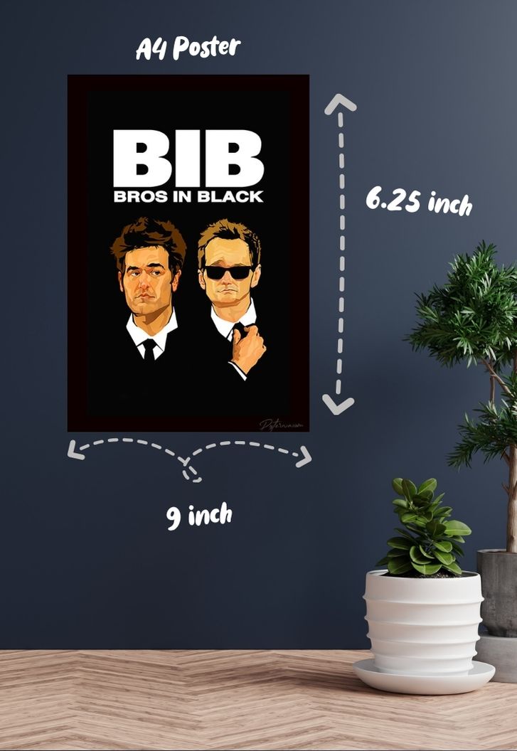 Bros in Black Poster