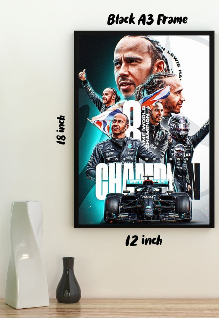 GOAT Mode: Activated | Lewis Hamilton Champion | F1 Poster