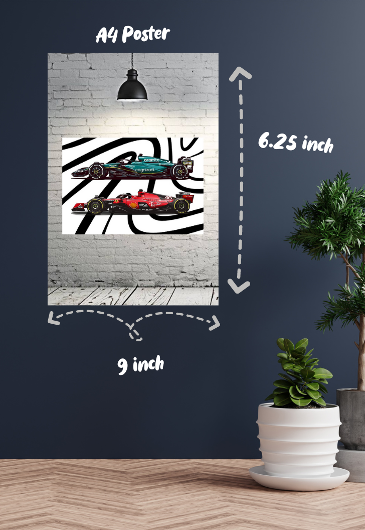F1 Benz And Ferrari Poster
