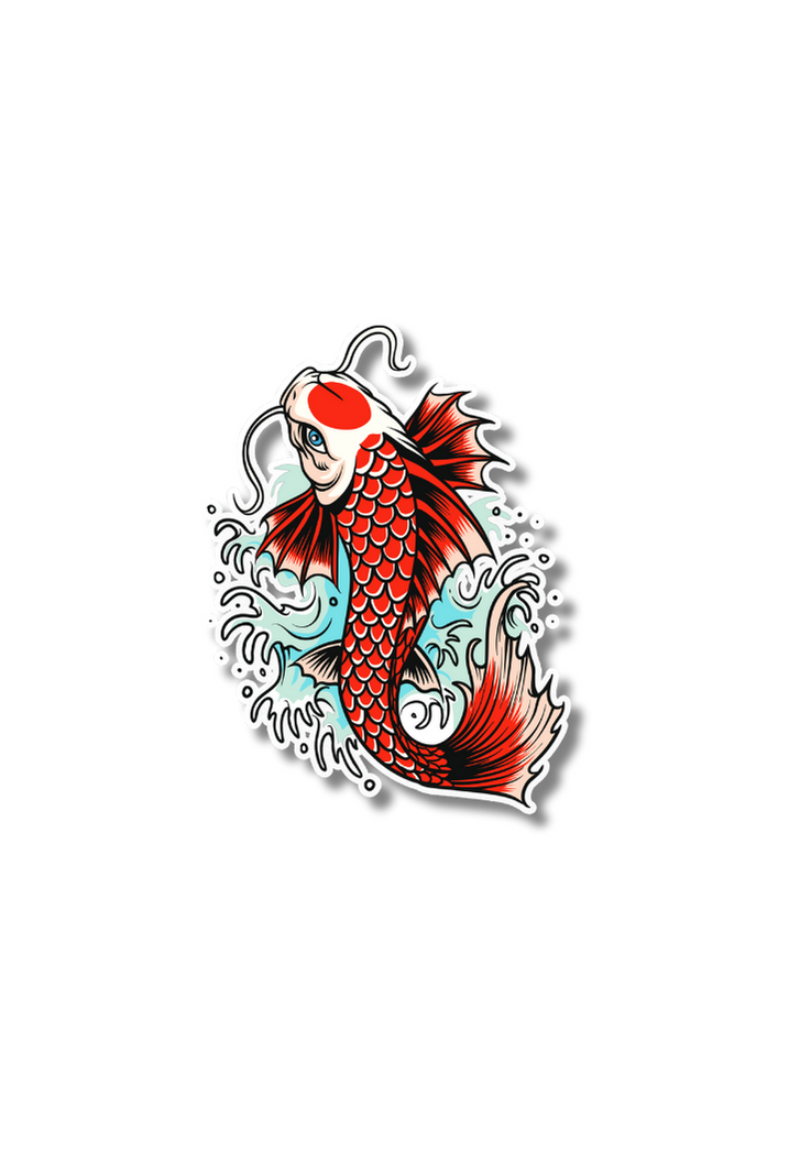 Koi Fish | Golden Harmony | Aesthetic Sticker