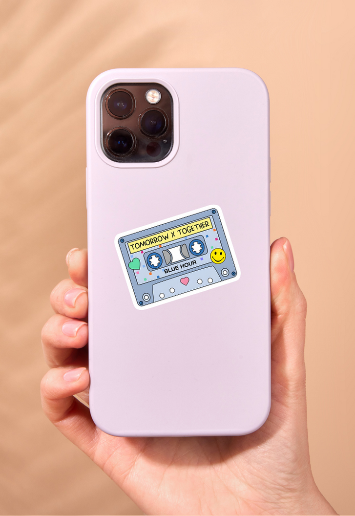 Blue Hour Cassette Tape KPOP Sticker