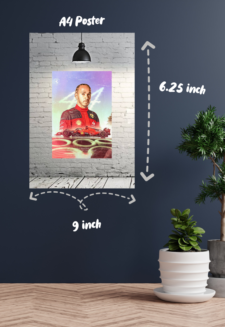 Lewis Hamilton Scuderia Ferrari F1 Poster