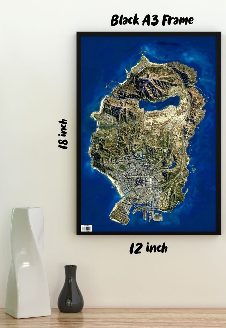 GTA V map Poster