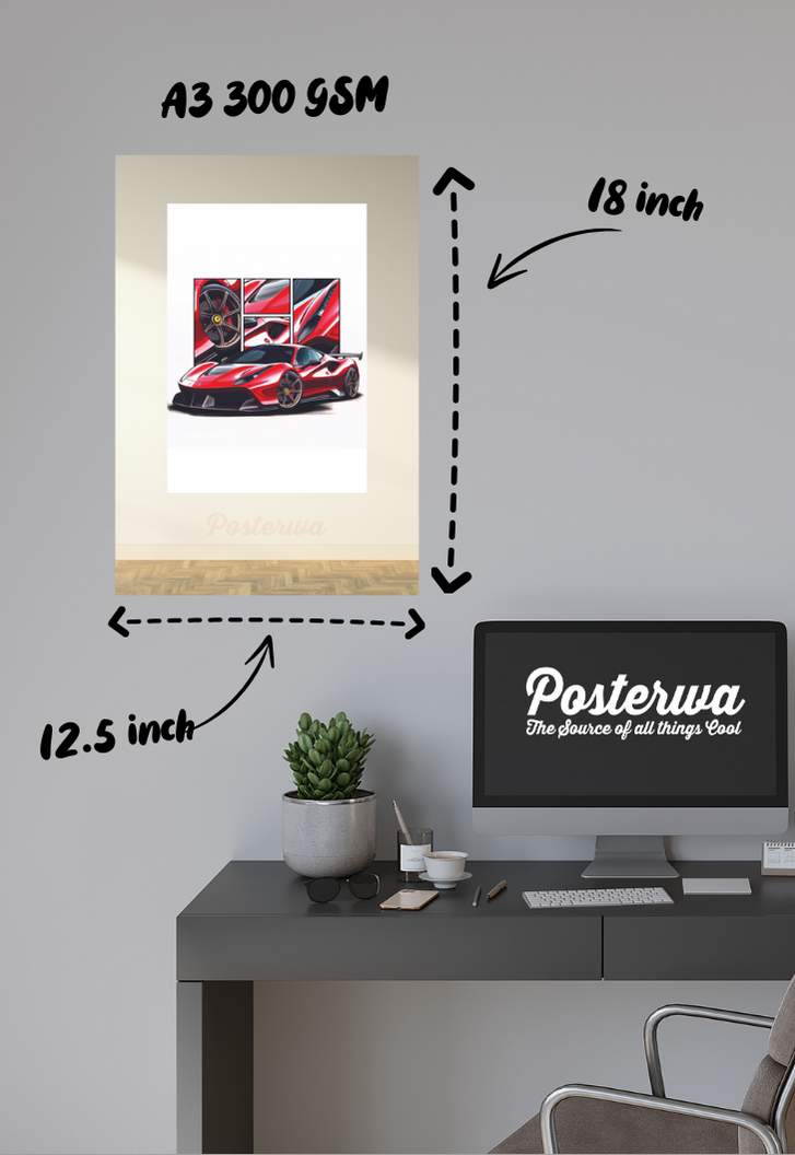Ferrari The Roar of Precision Car Poster