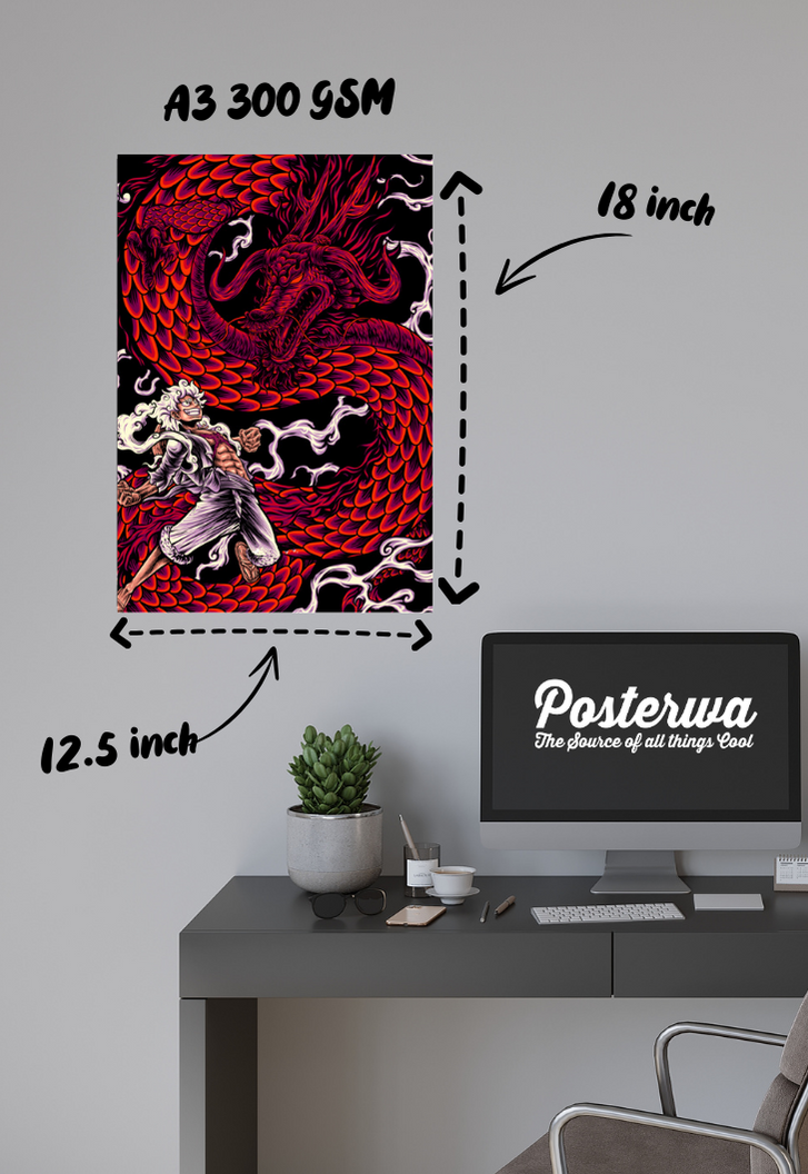 The Warrior of Liberation Luffy Gear 5 | One Piece | Anime Poster