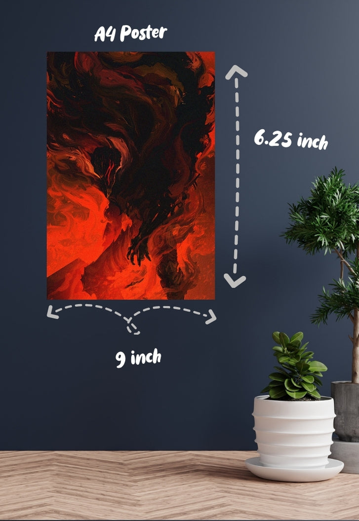 Berserk Dark Abstract Poster