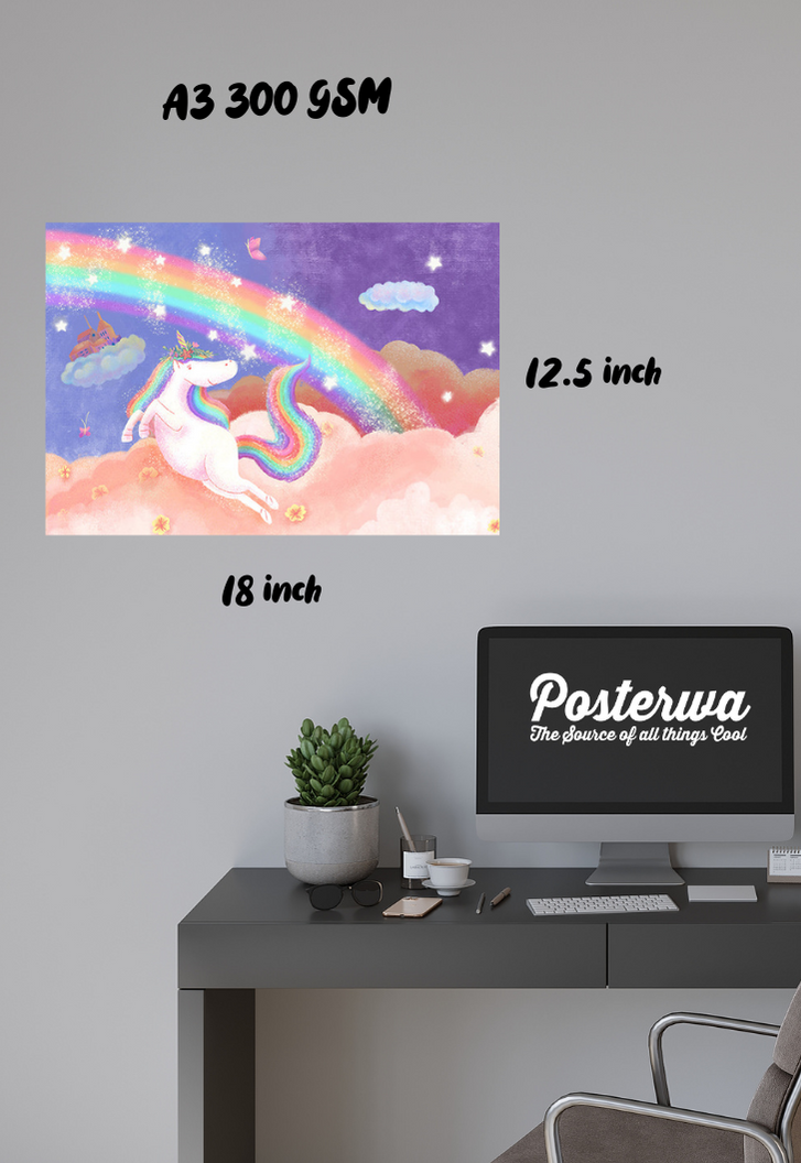 Rainbow Unicorn Poster