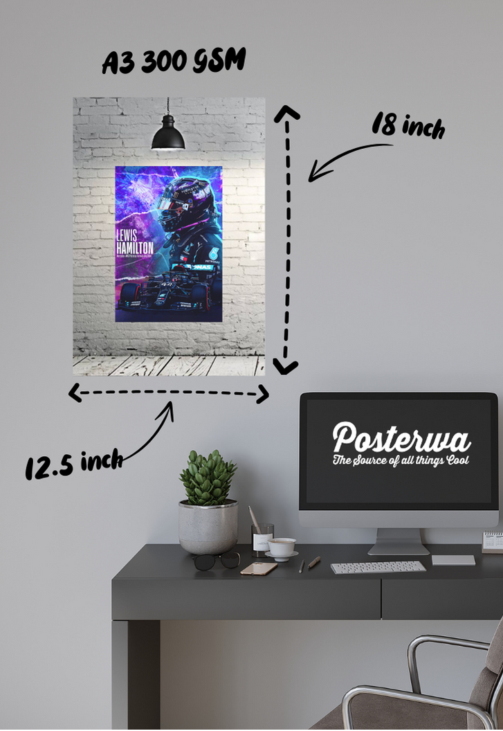 LEWIS HAMILTON Formula 1 Poster