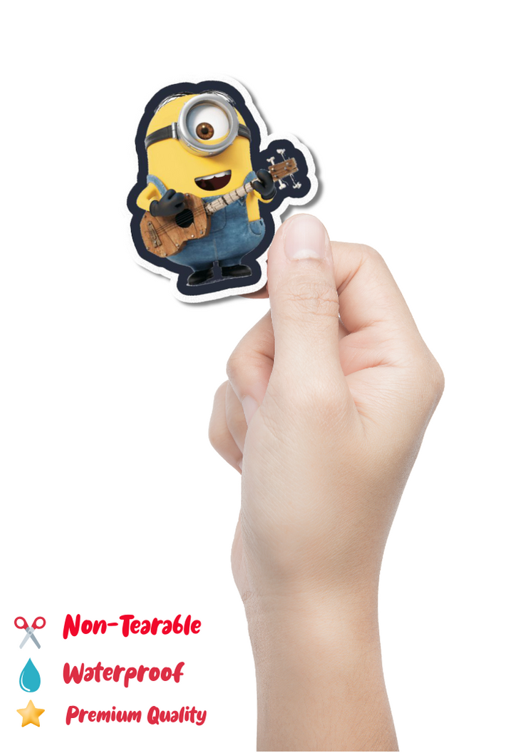 Stuart Minion | With His Guitar | Cute Sticker