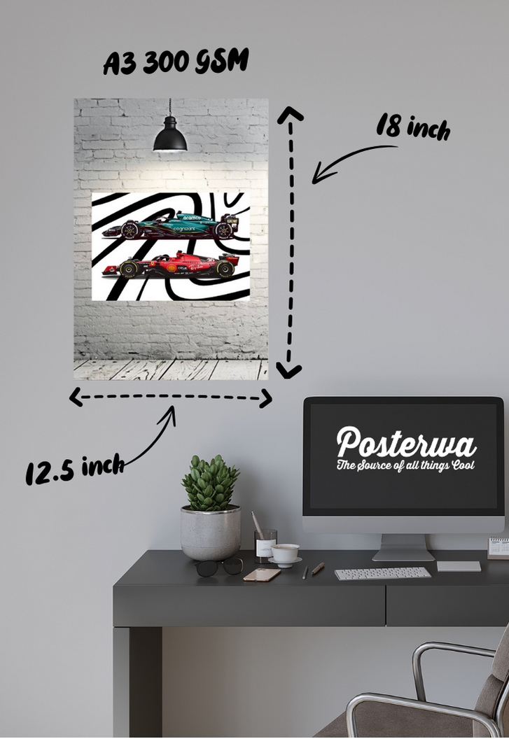 F1 Benz And Ferrari Poster