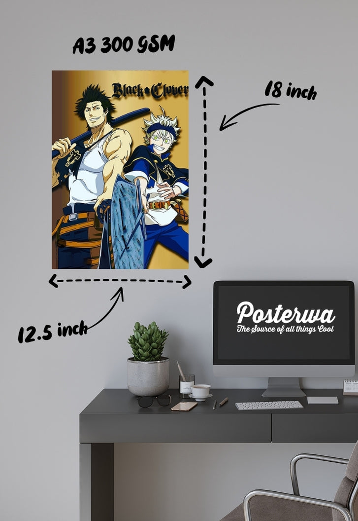 Black Clover Old School Poster