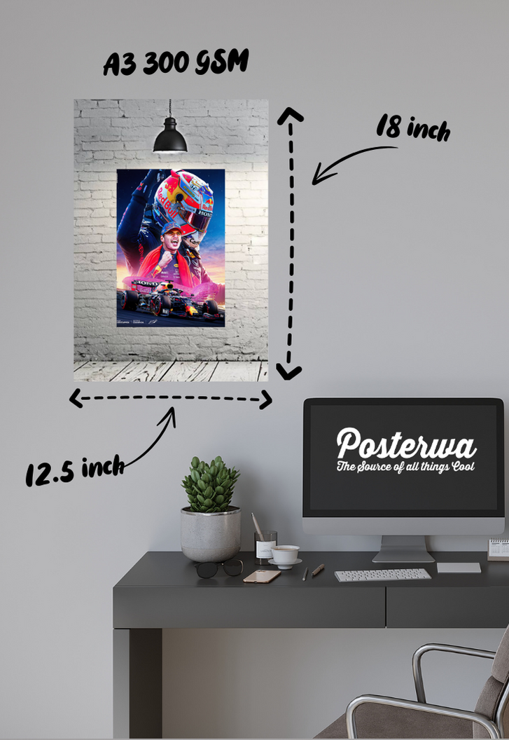 Max Verstappen Champion Poster