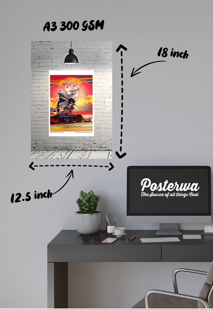 Max Verstappen Monaco Win Poster