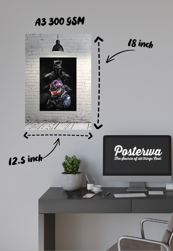 LEWIS HAMILTON (BLACK PANTHER) Poster