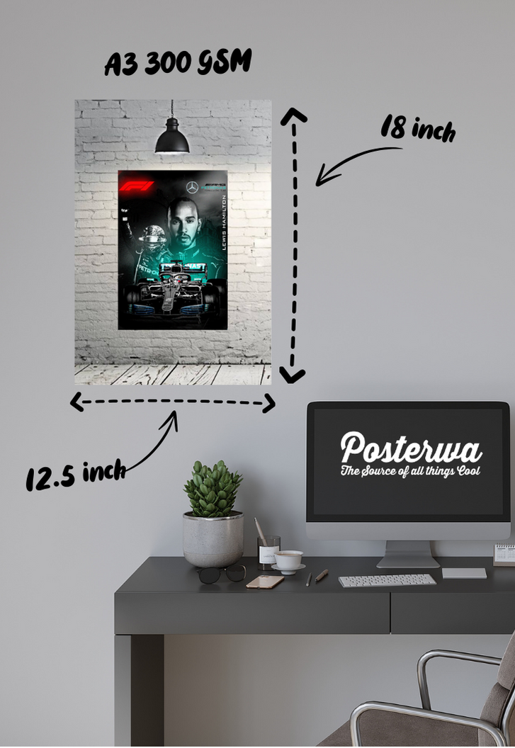 Lewis Hamilton Mercedes F1 Poster