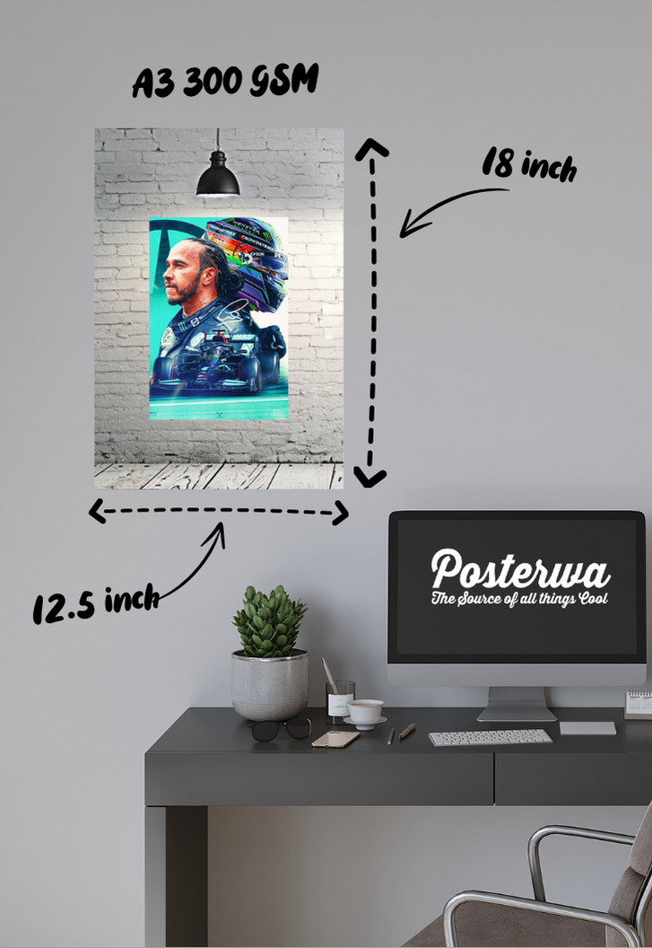 Lewis Hamilton Formula 1 Poster