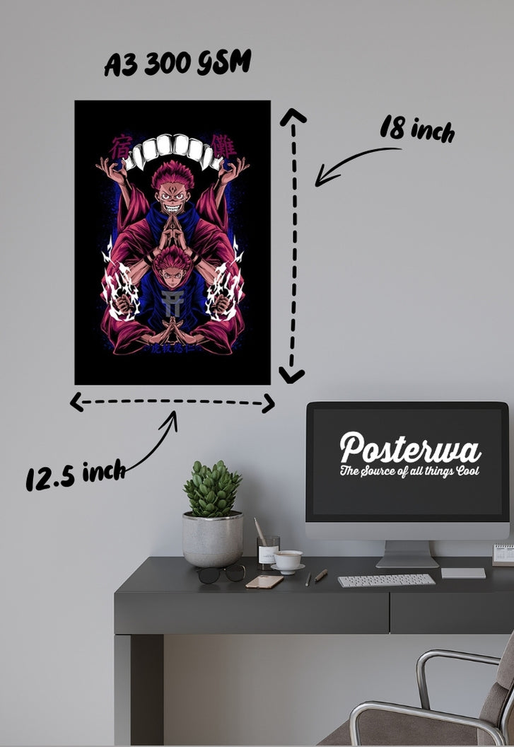 Itadori X Sukuna | The Vessel and the King | Anime Poster