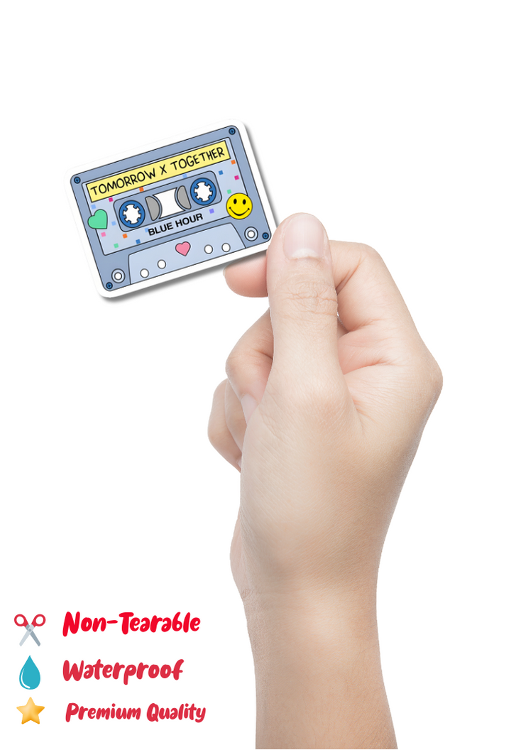 Blue Hour Cassette Tape KPOP Sticker