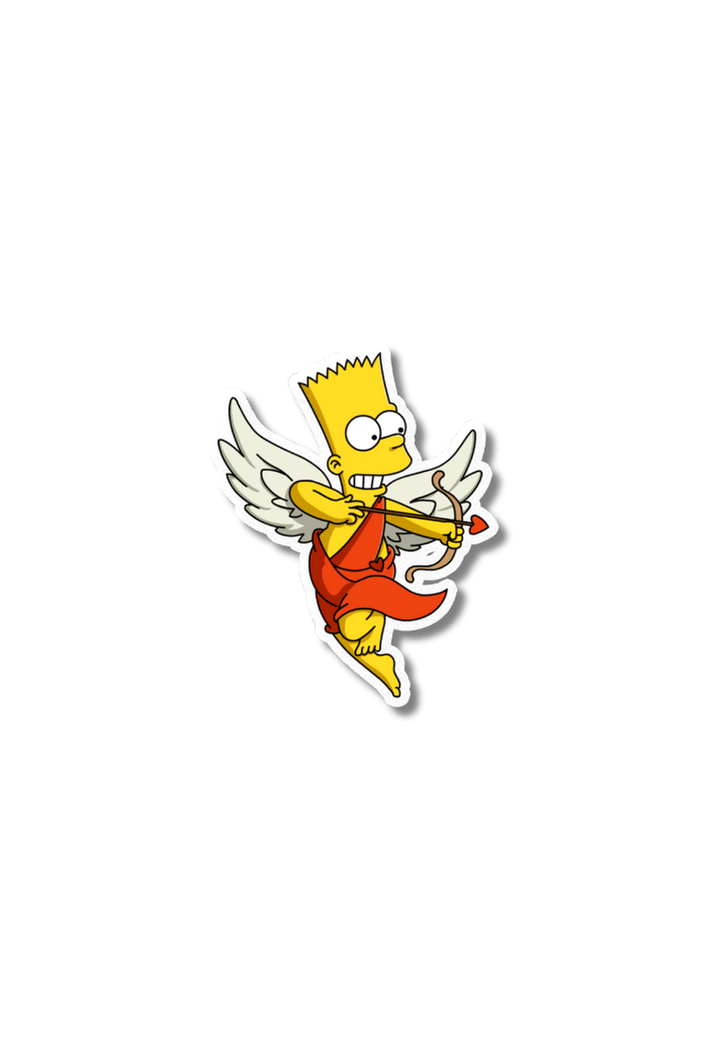 Cupid Bart Simpson Sticker