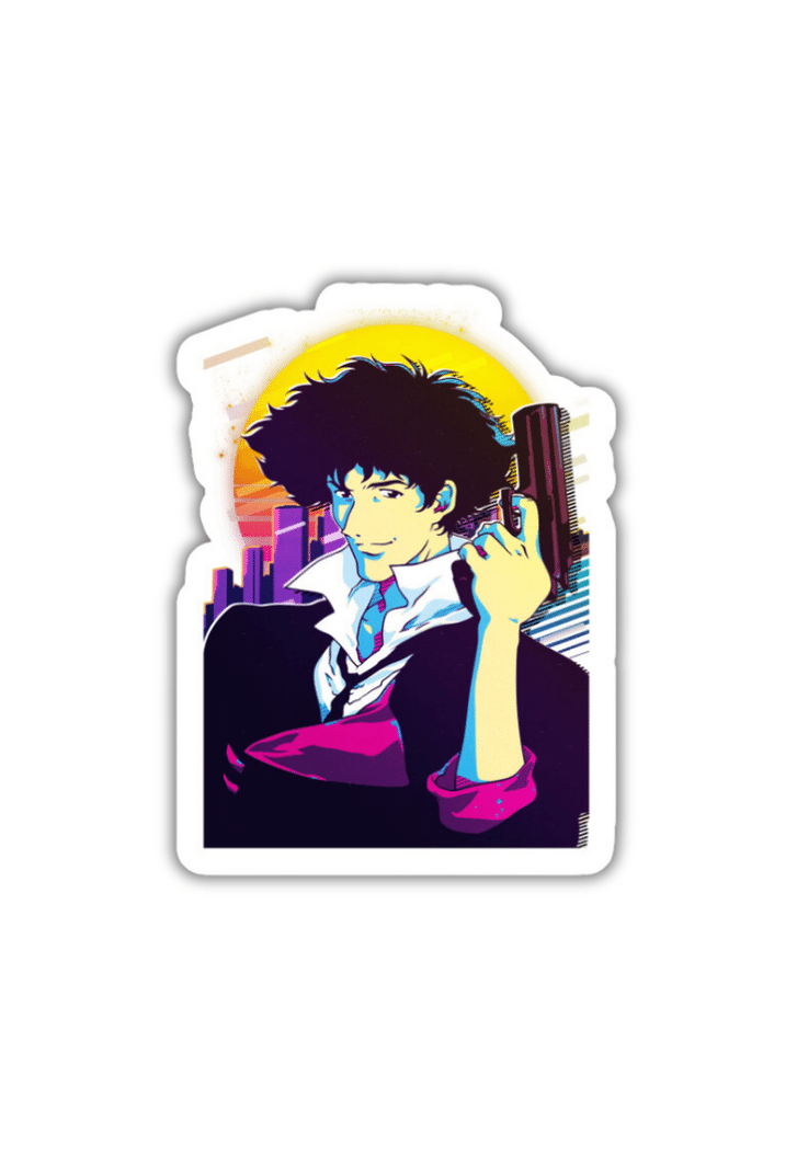 Spike Spiegel Iconic Cowboy Bebop Phone and Laptop Sticker