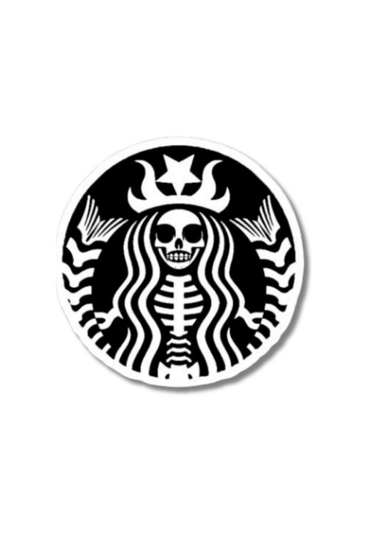 Starbucks Skeleton Sticker – Posterwa