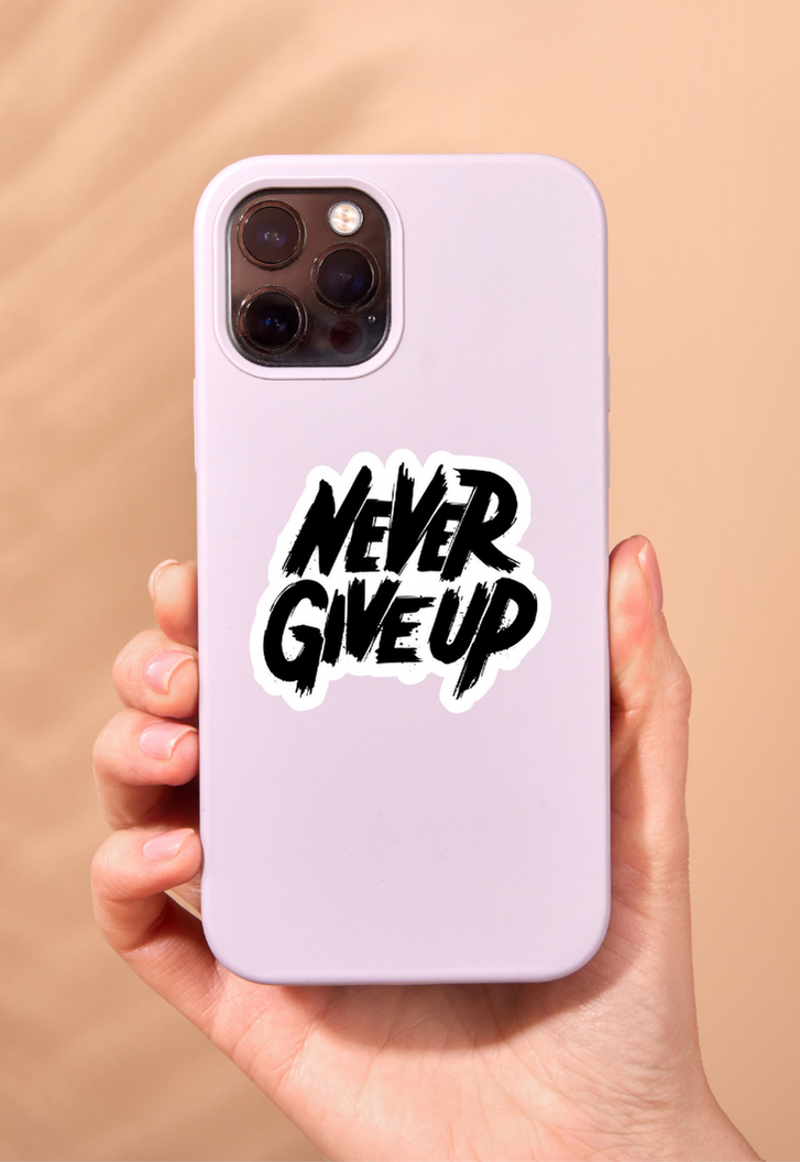 Never Give Up Gym Motivation Sticker