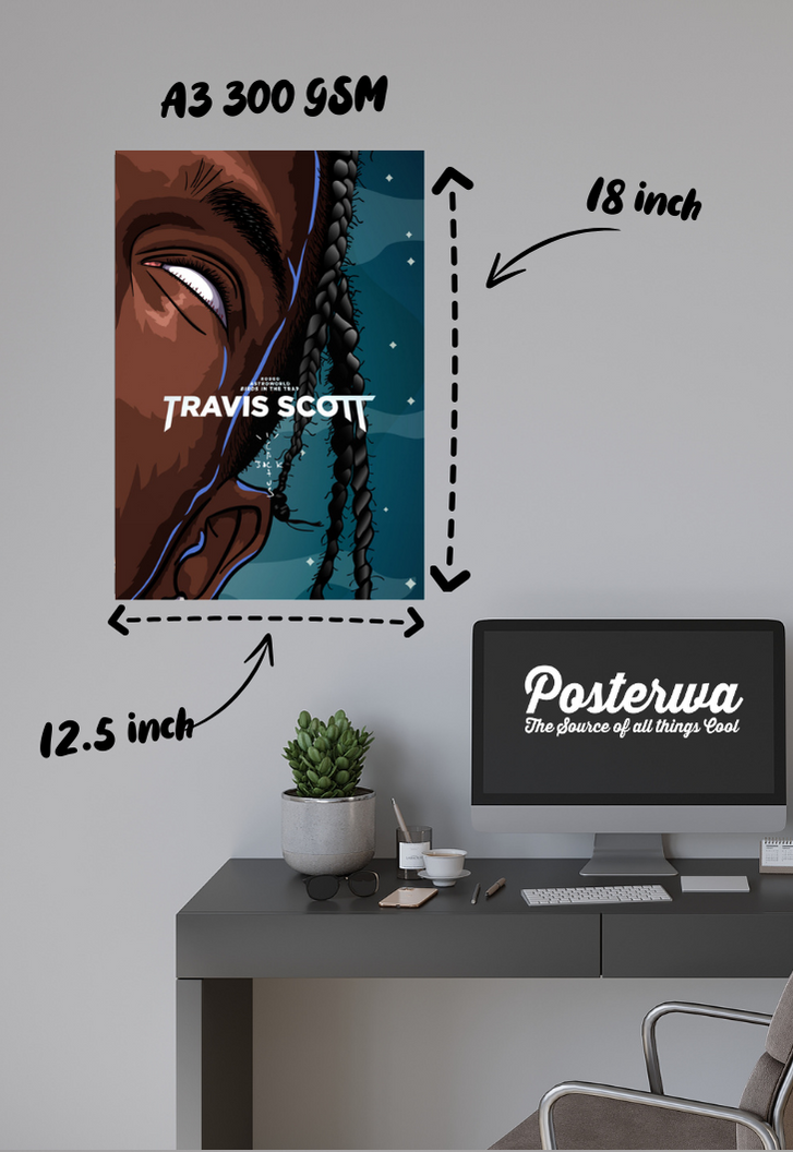 Travis Scott Portrait Poster