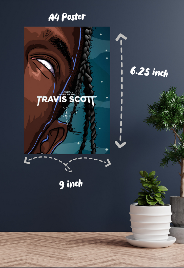 Travis Scott Portrait Poster