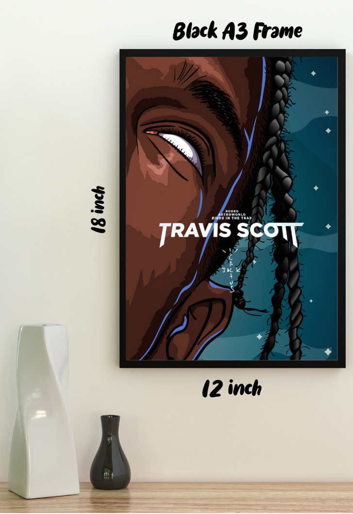 Travis Scott Portrait Poster
