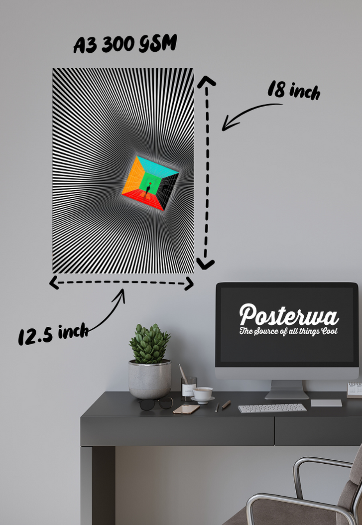 Illusion Square Turns Pyramid Poster