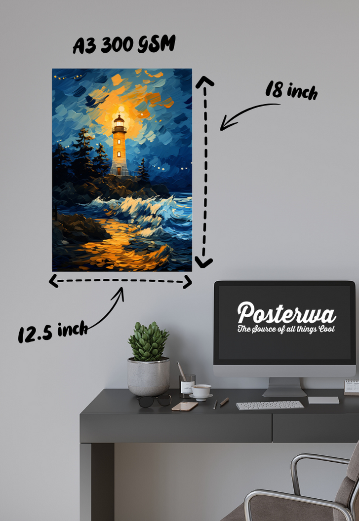 Light House Van Gogh Poster