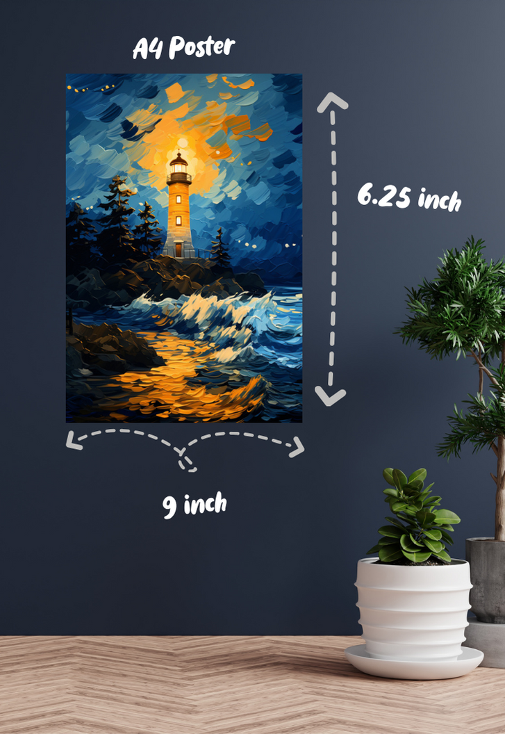 Light House Van Gogh Poster