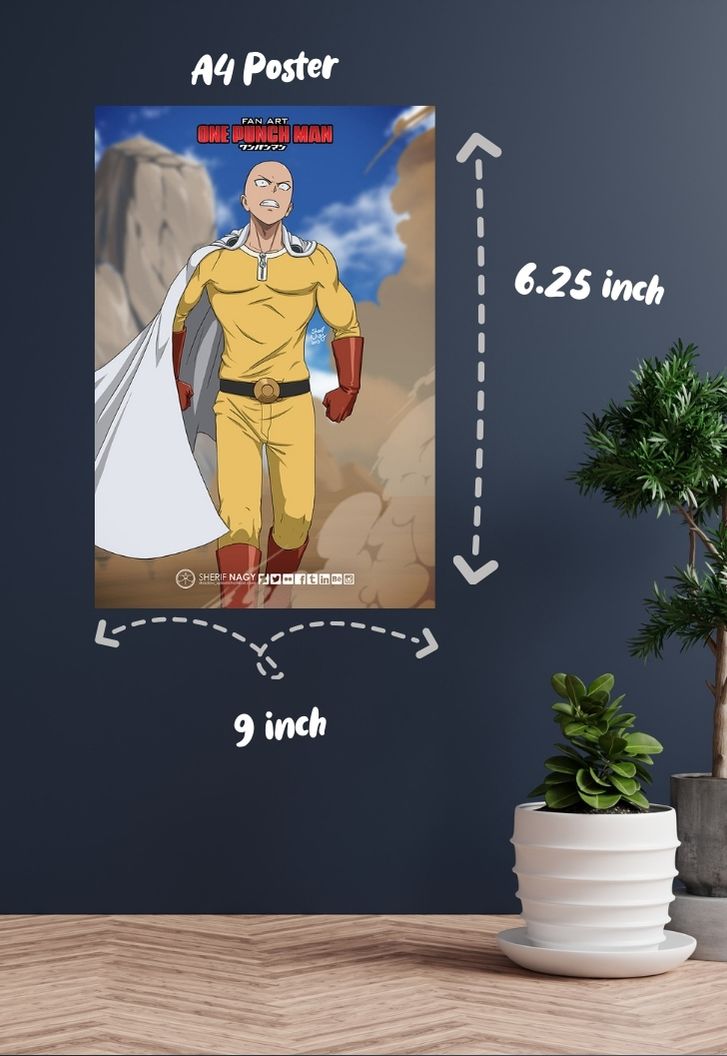 One Punch Man Angry Poster