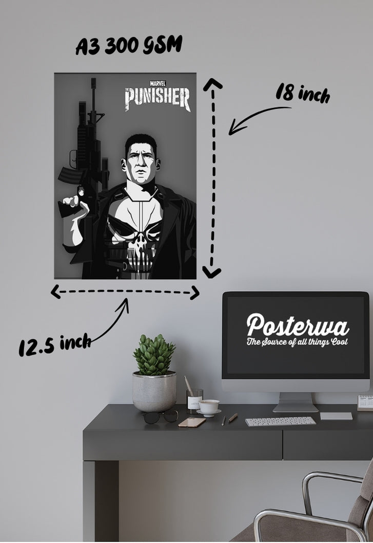 Punisher Monochrome Poster