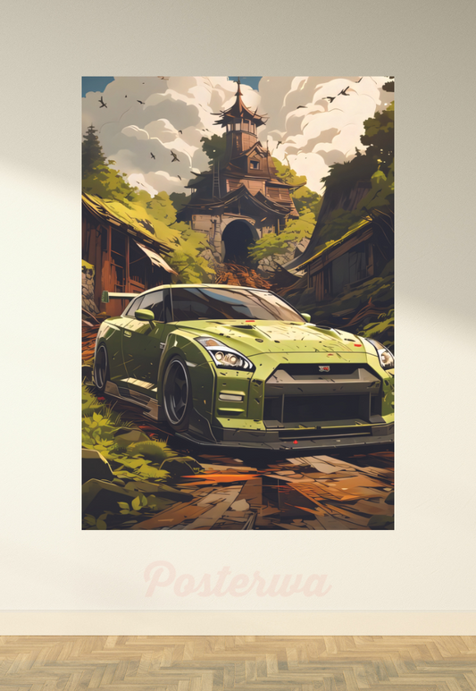 Aesthetic Nissan GTR Car Poster