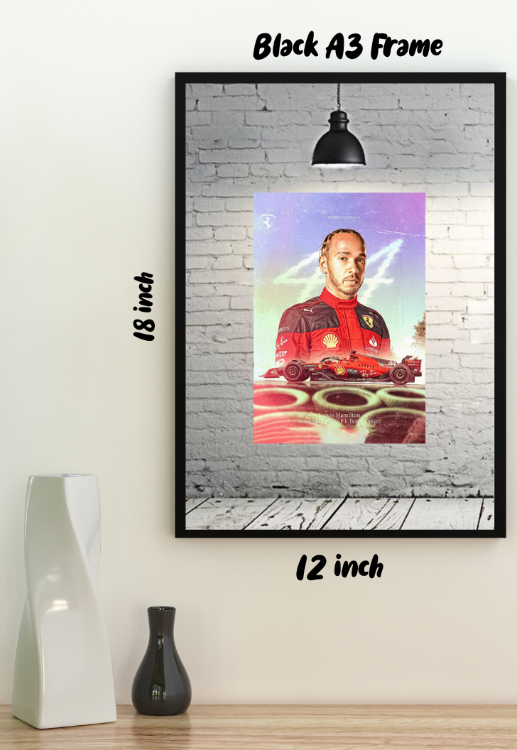 Lewis Hamilton Scuderia Ferrari F1 Poster