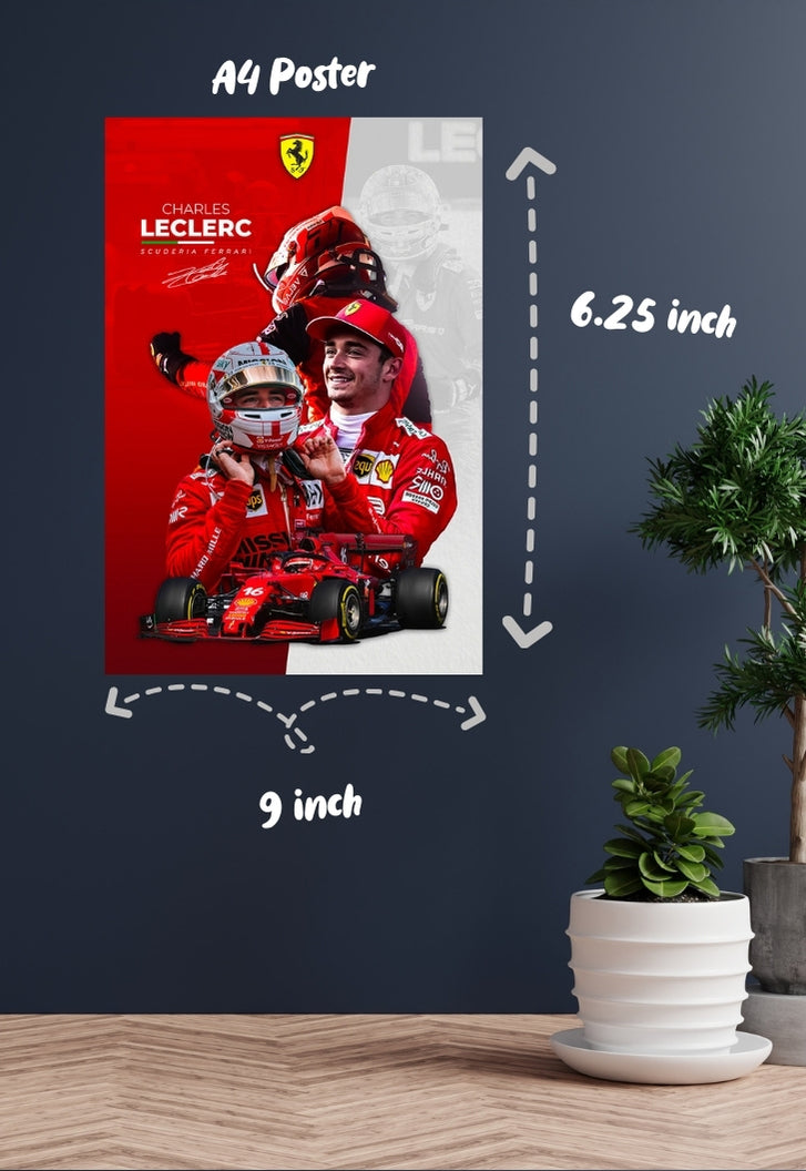 Charles Leclerc Autograph Poster
