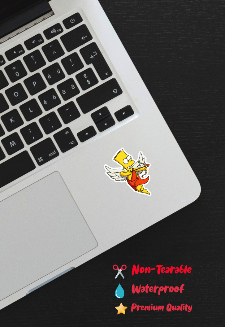 Cupid Bart Simpson Sticker