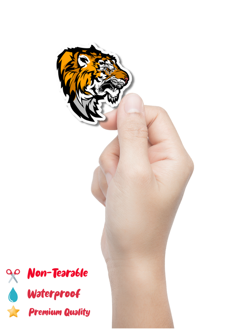 Tiger Head Graphic Mascot Sticker